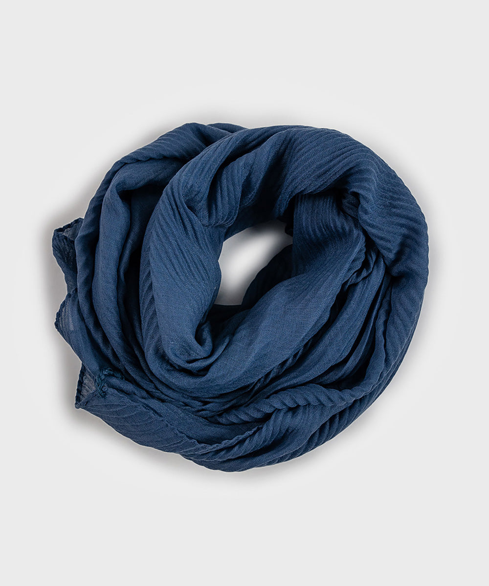 Blue Womens West Solid Scarf