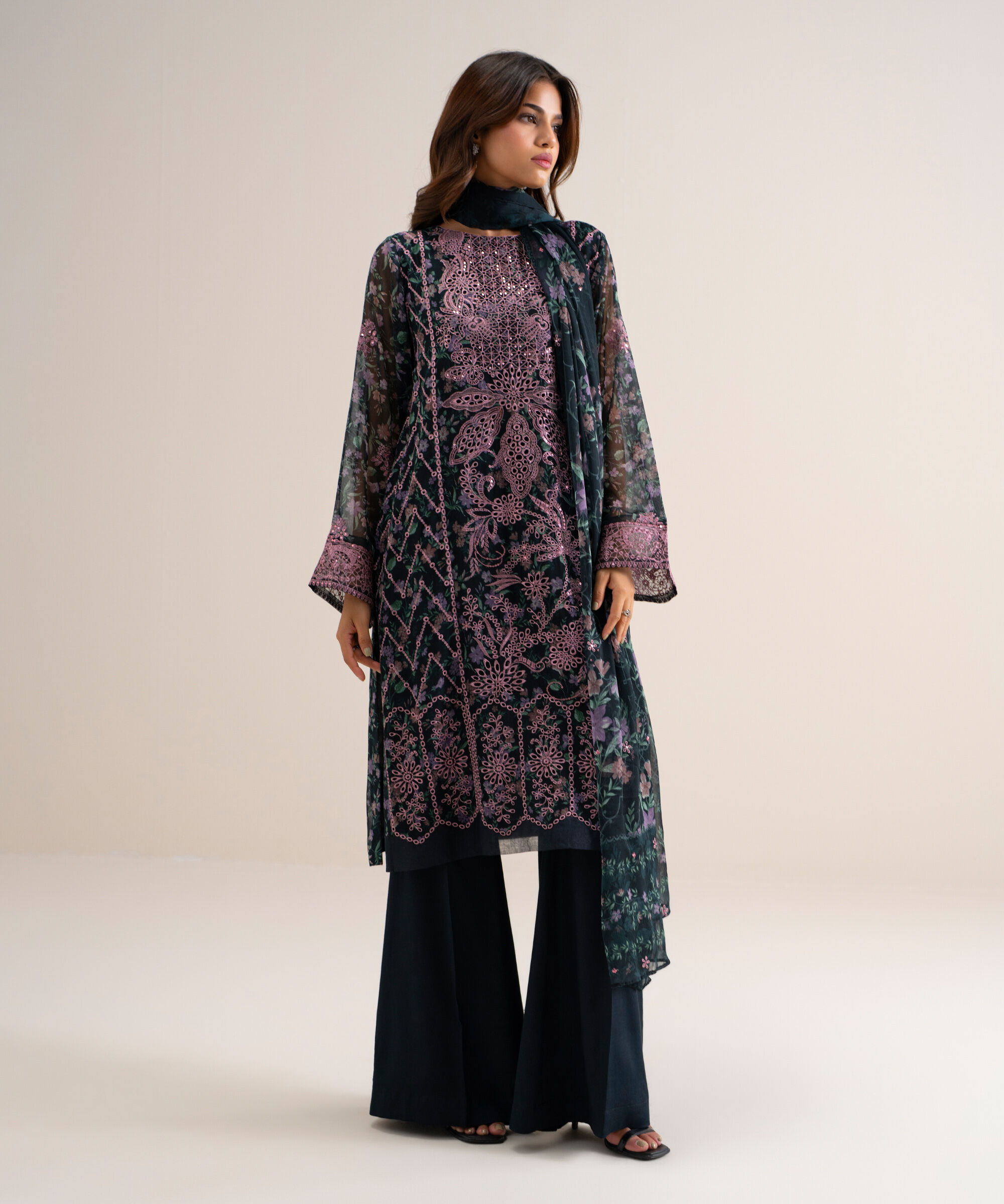 Unstitched 3 Pc Chiffon U3FELX25V106