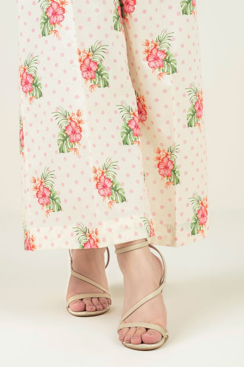 Printed Cambric Flared Pants
