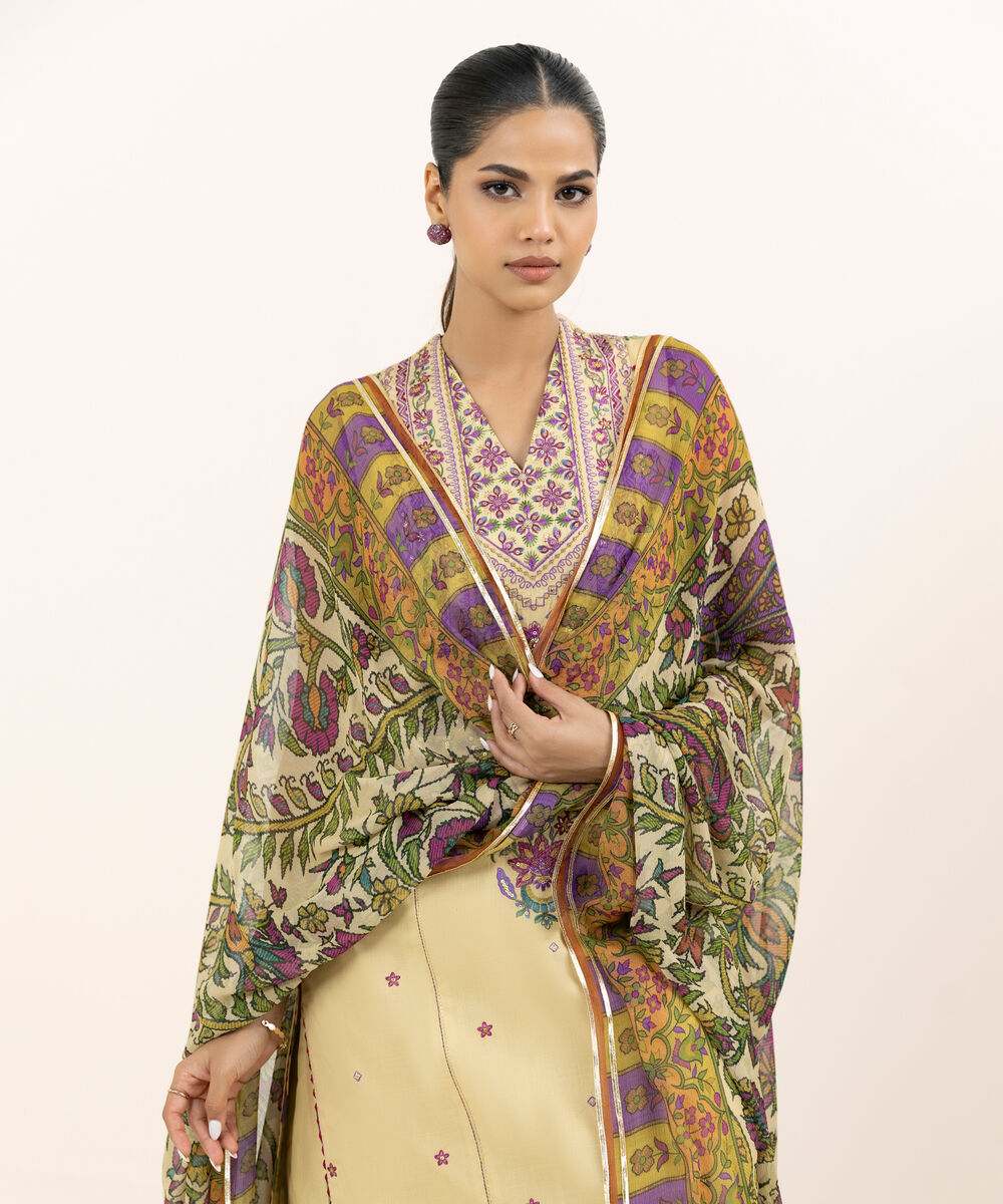 Women's Unstitched Cross Hatch Dyed Three Piece Suit