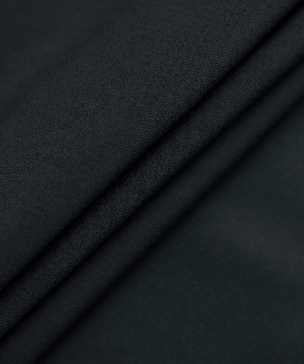 Men's Unstitched teal blue premium cotton dobby Suit