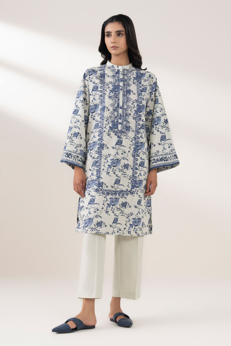 2 Piece - Embroidered Cotton Suit