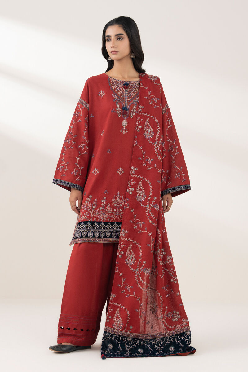 3 Piece - Embroidered Karandi Suit