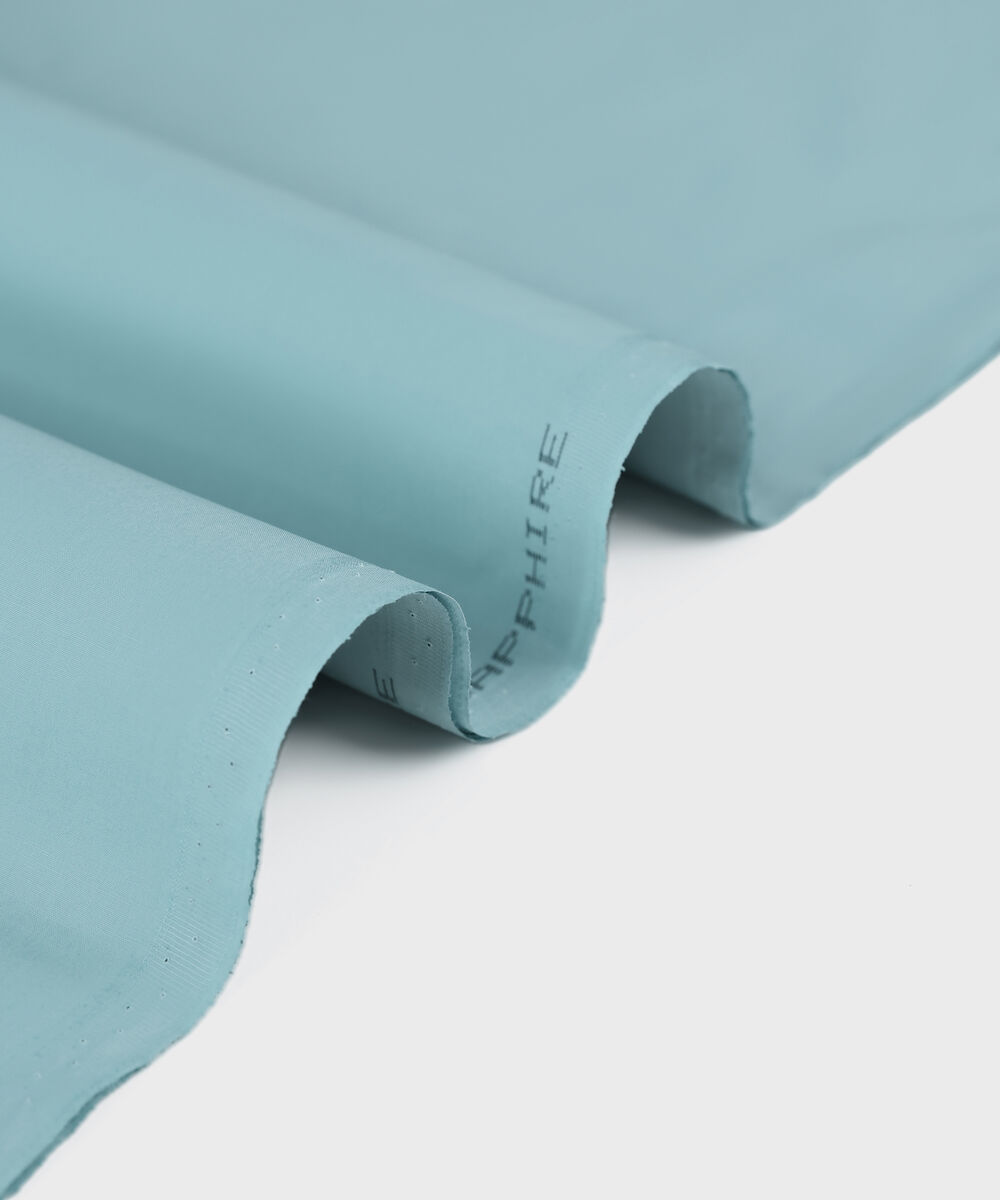 Men Unstitched Cotton Blue Full Suit Fabric