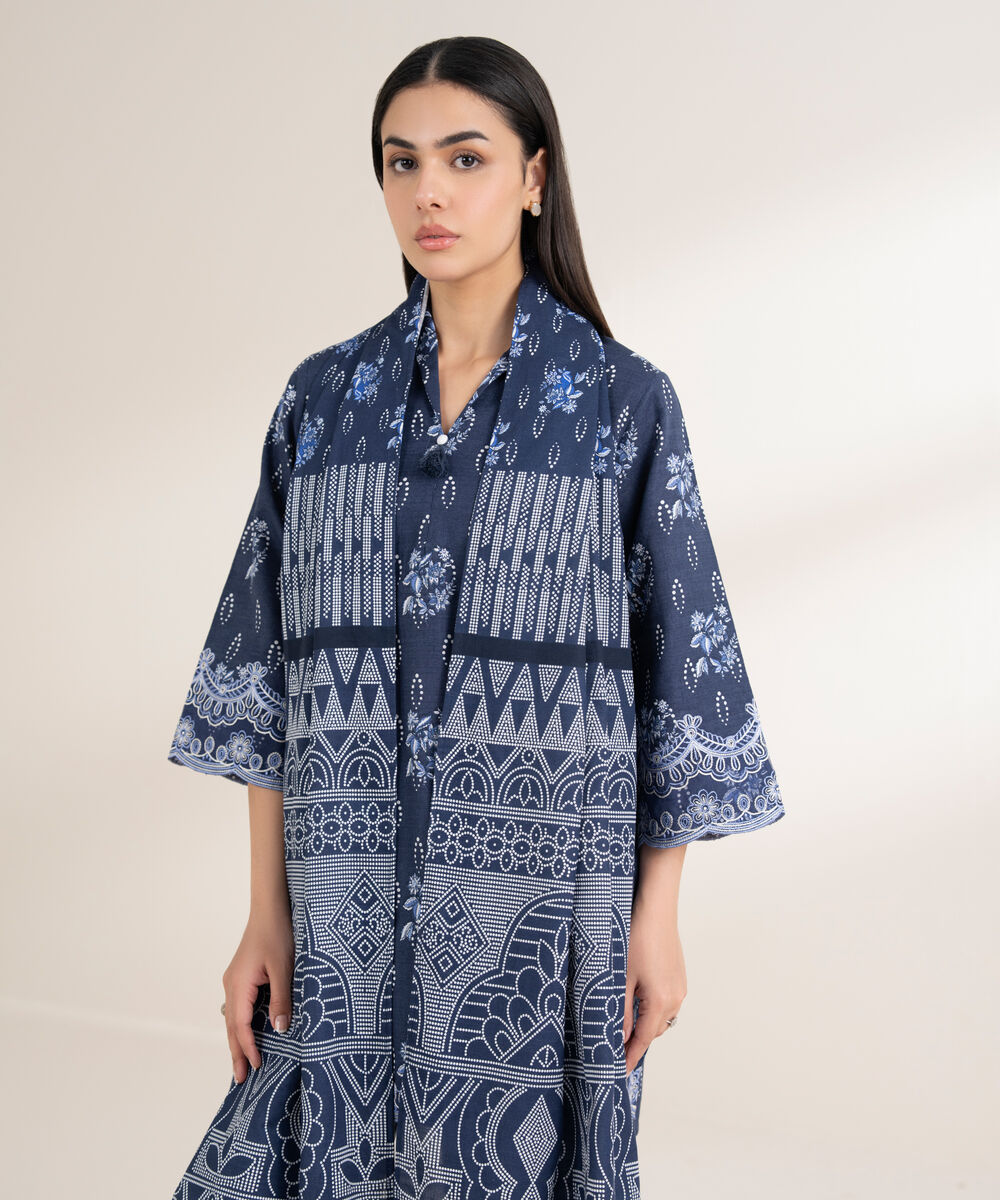 Women's RTW Khaddar Embroidered Black 3 Piece Suit