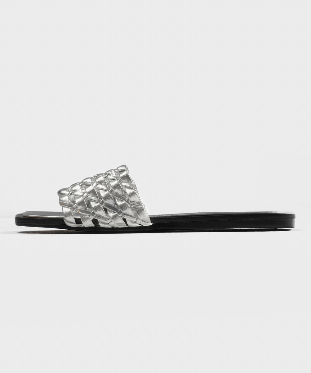 Women's Silver Braided Sandal