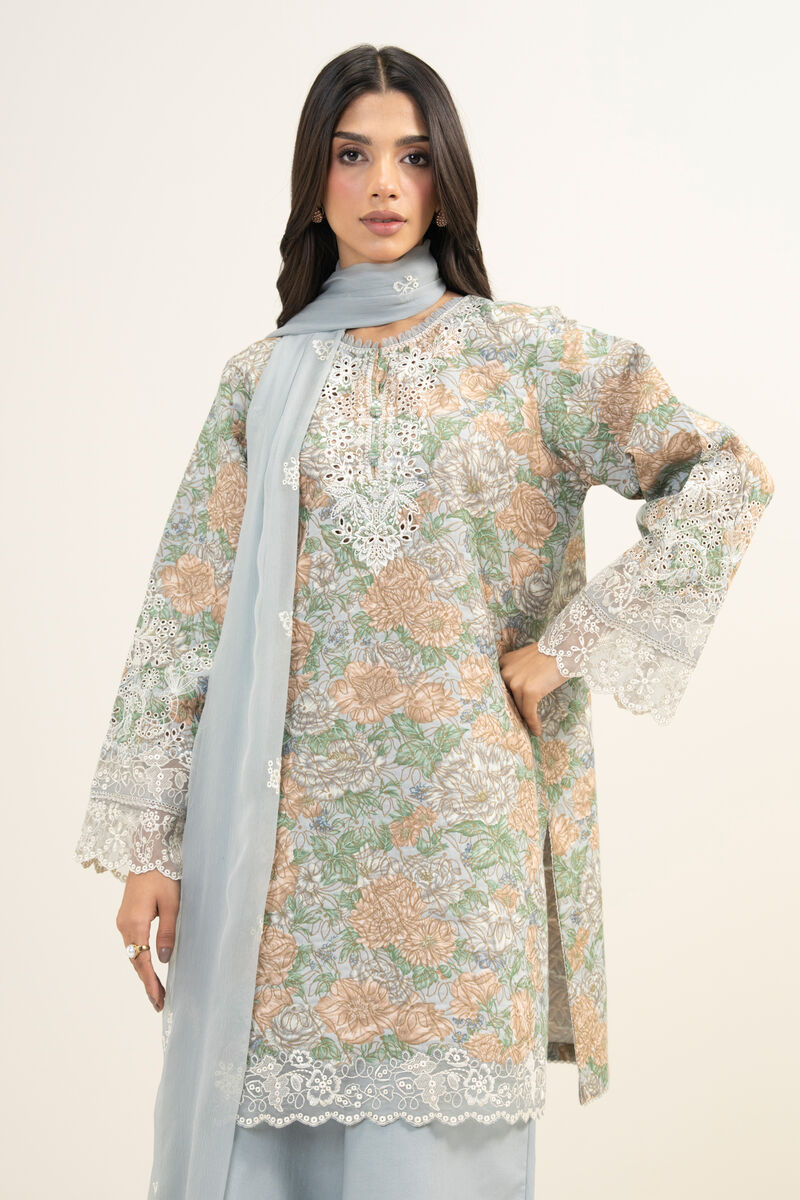 3 Piece - Embroidered Jacquard Suit