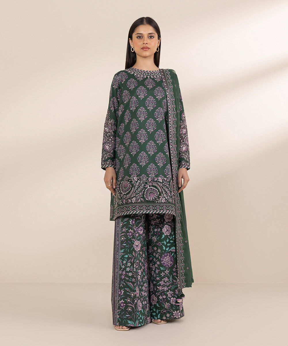 U3PEDF25V220 Unstitched 3 PC U3PEDF25V220