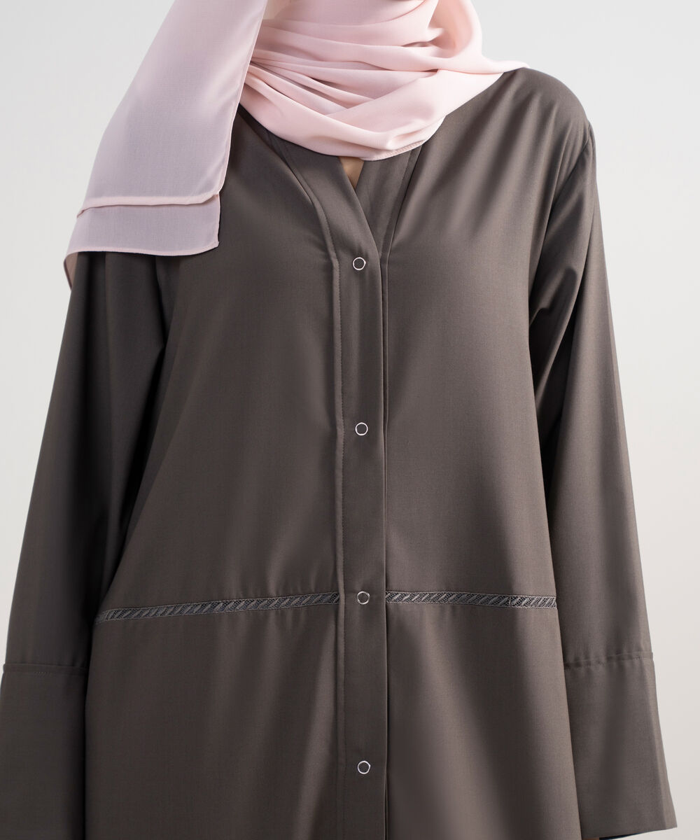 Women's Army Green Kimono Abbaya Set