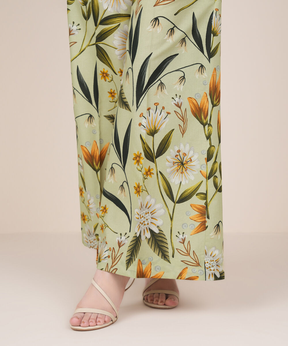 Women's RTW Cambric Multi Printed Flared Pants