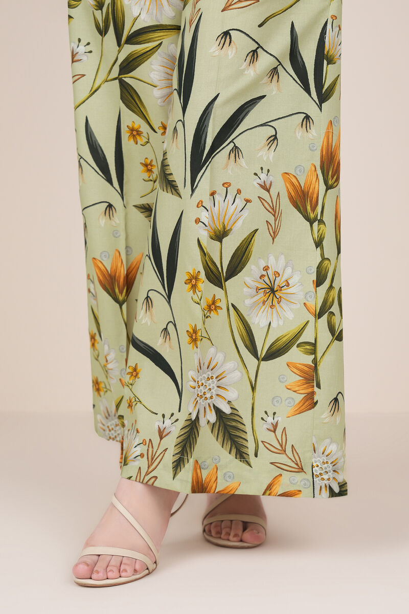 Printed Cambric Flared Pants