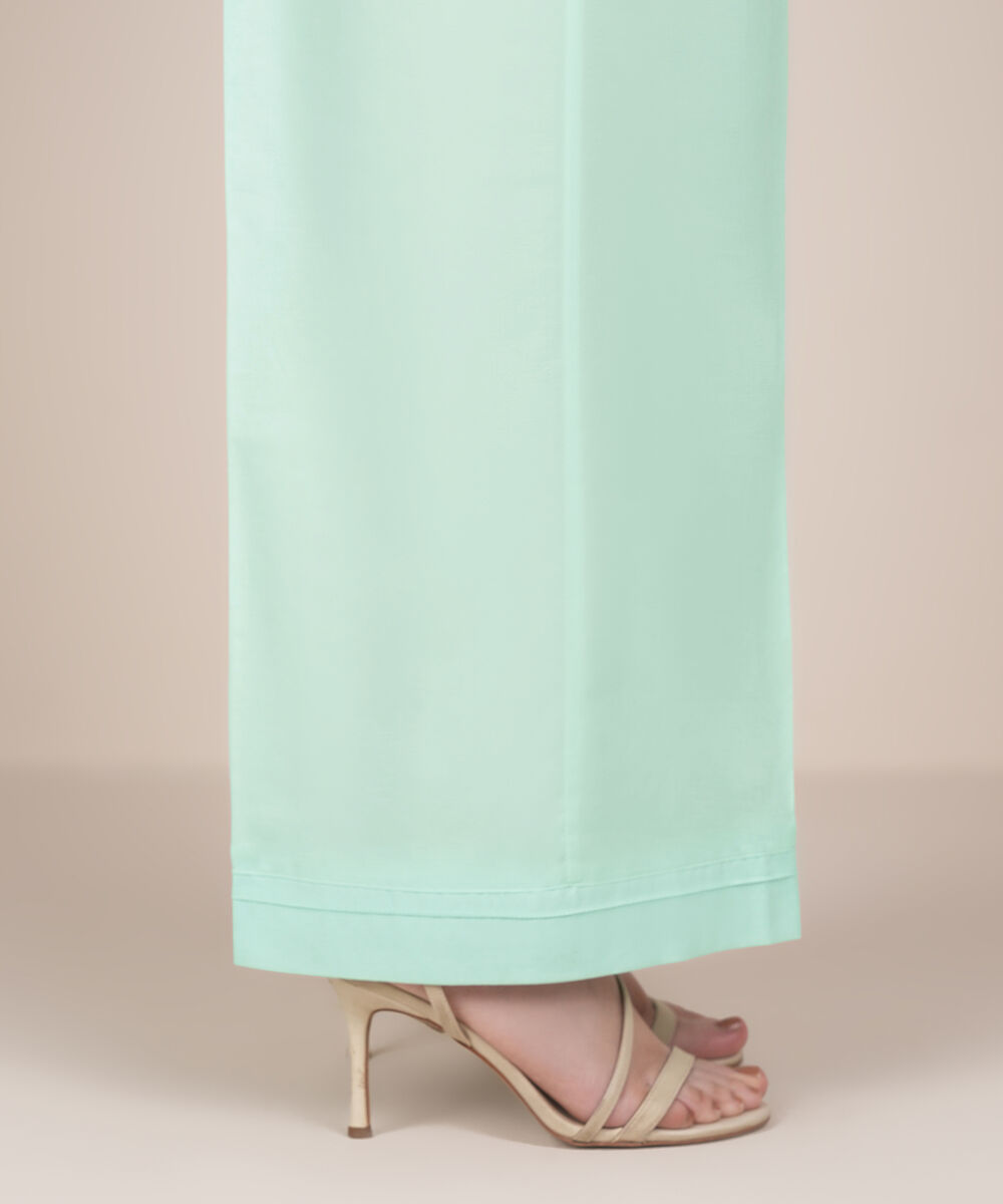 Women's RTW Cambric Blue Solid Culottes