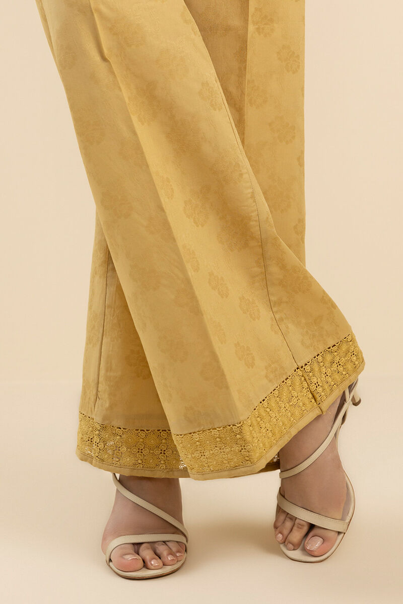 Embroidered Jacquard Flared Pants