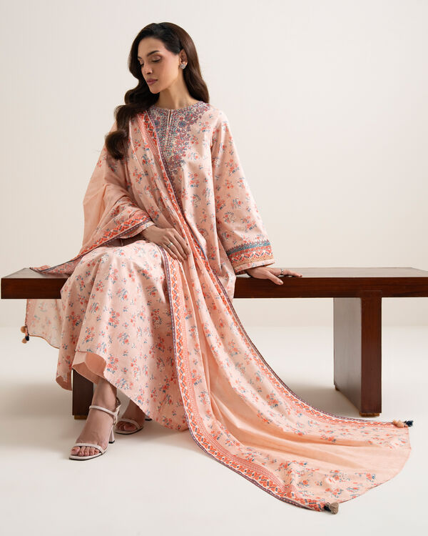 3 Piece - Embroidered Lawn Suit