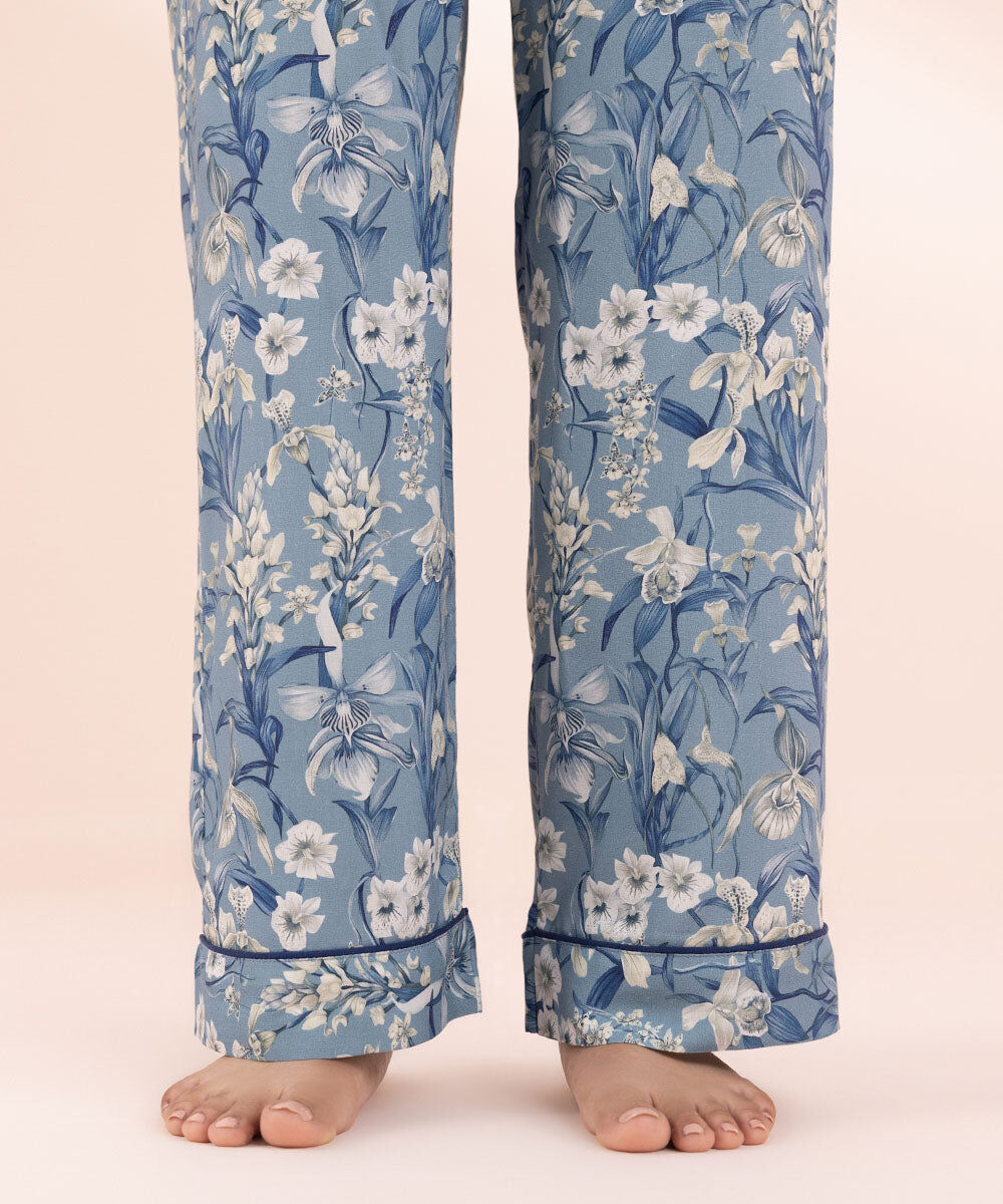 Women's Sleepwear Printed Viscose Trousers