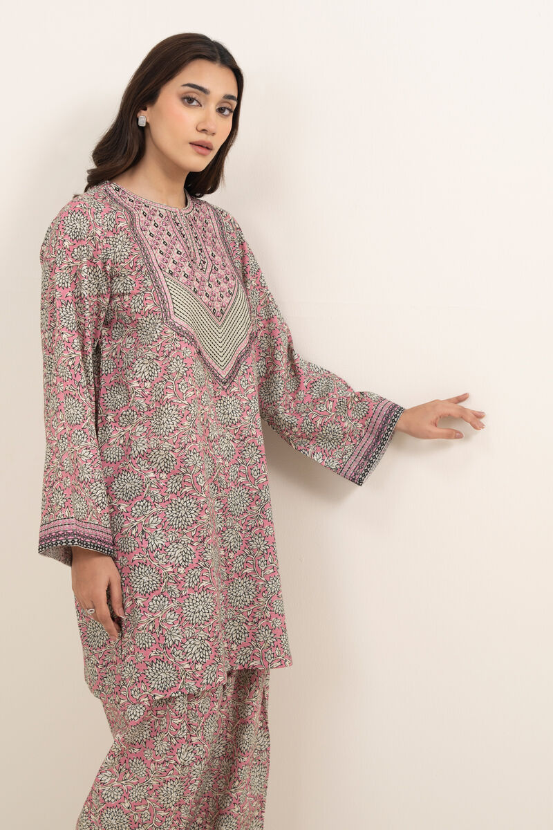 2 Piece - Embroidered Dobby Suit