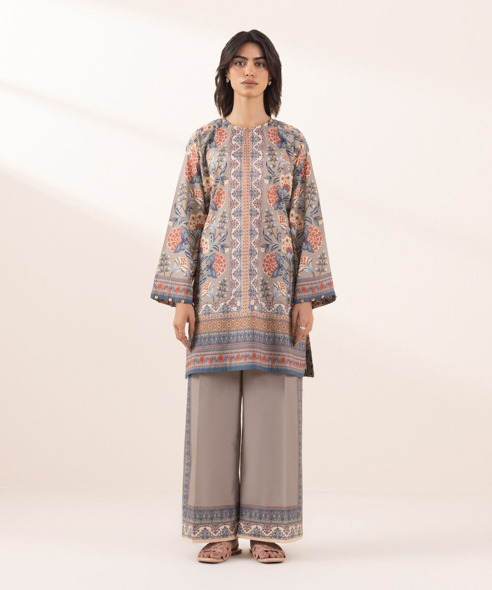 Women's RTW Lawn Multi Printed Boxy Shirt