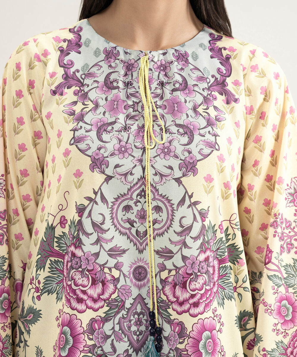 Women's RTW Blended Grip Silk Printed 3 Piece Suit