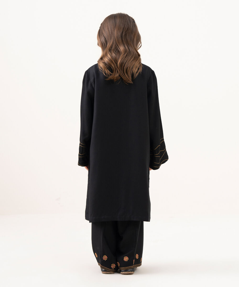 Girls Bedford Embroidered Black 2 Piece Suit