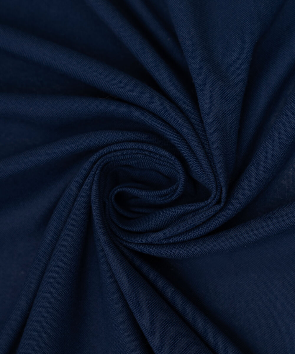 Blue Solid Blended Shawl