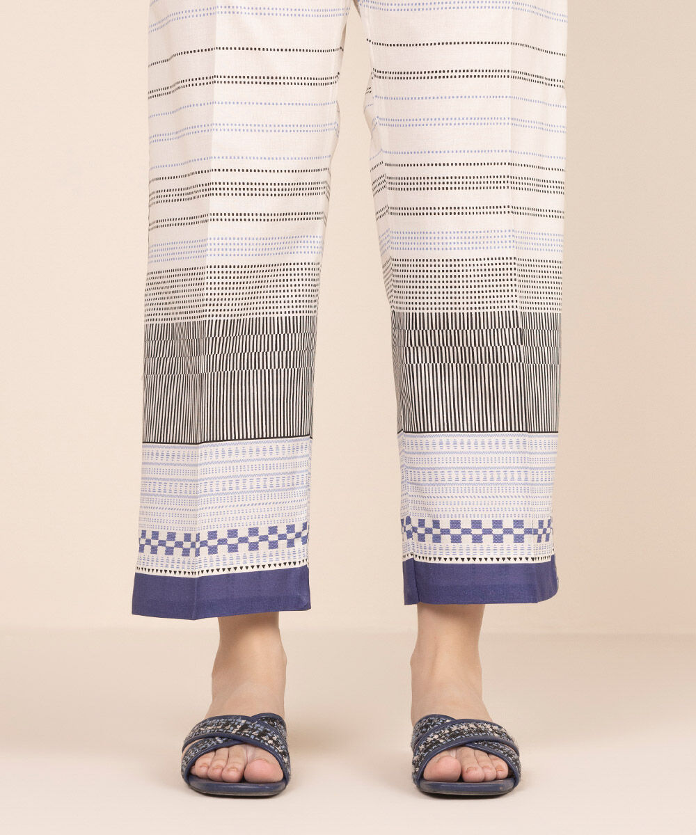 Women's RTW Cambric Multi Printed Straight Pants