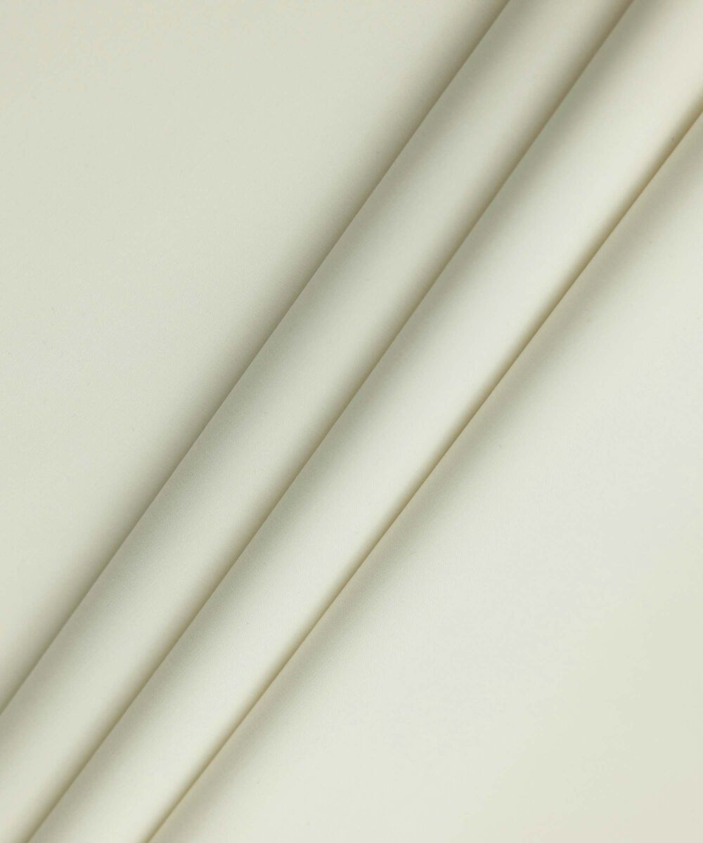 Men's Unstitched Two-Piece Cotton Dobby Light Cream Suit.