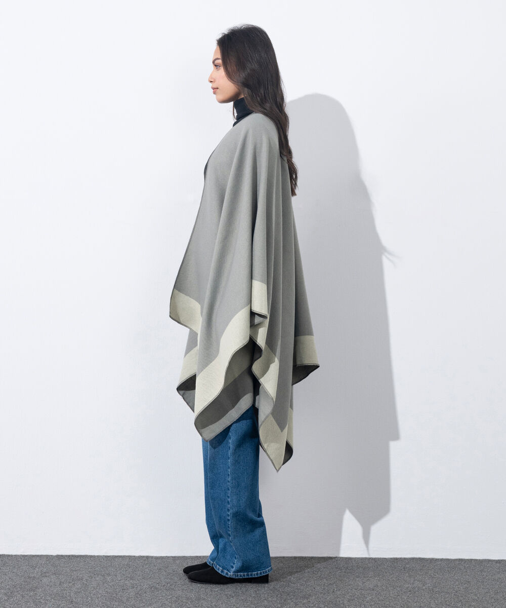 Women's Western Wear Light Grey Cape Shawl