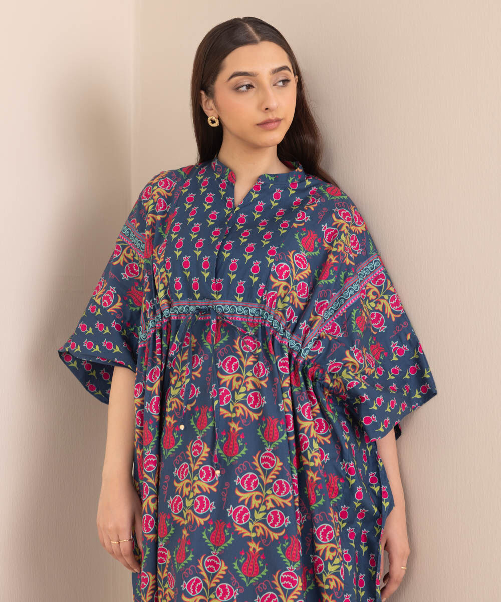Woman - Multi Printed Cambric Kaftan