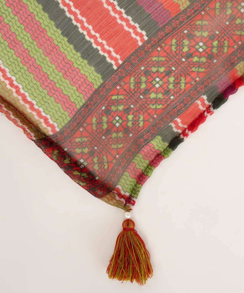 Women's Blended Chiffon Multi Printed Dupatta