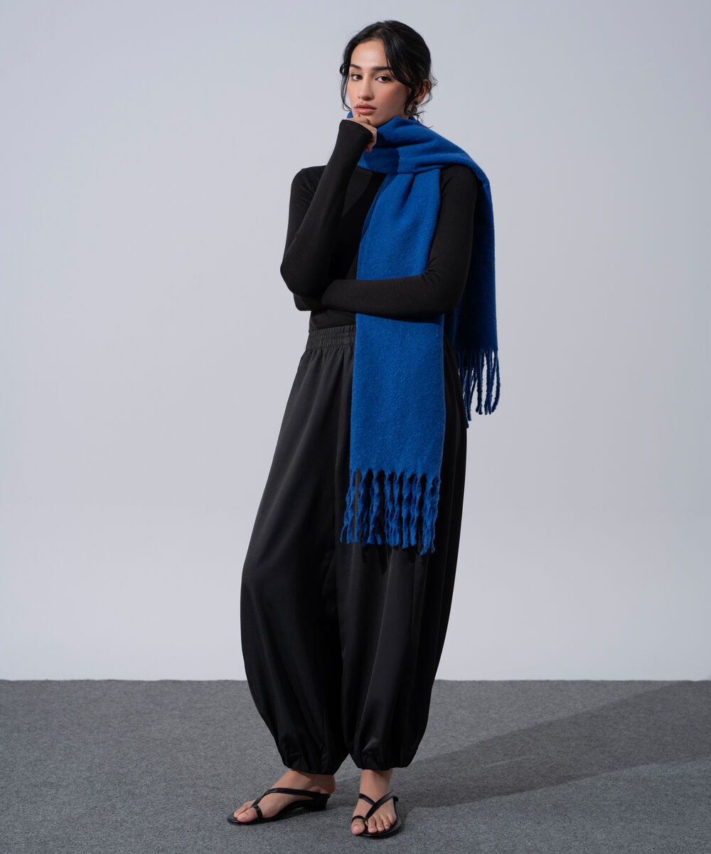 Women's Western Wear Black Polyester Harem Pants