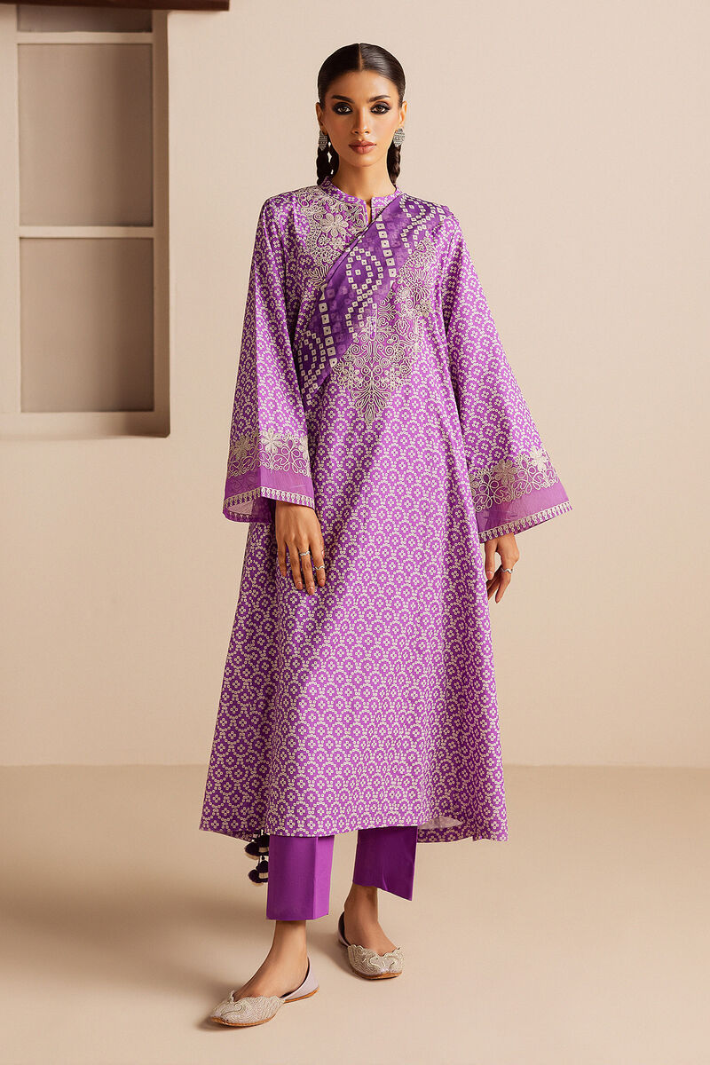 3 Piece - Embroidered Dobby Suit