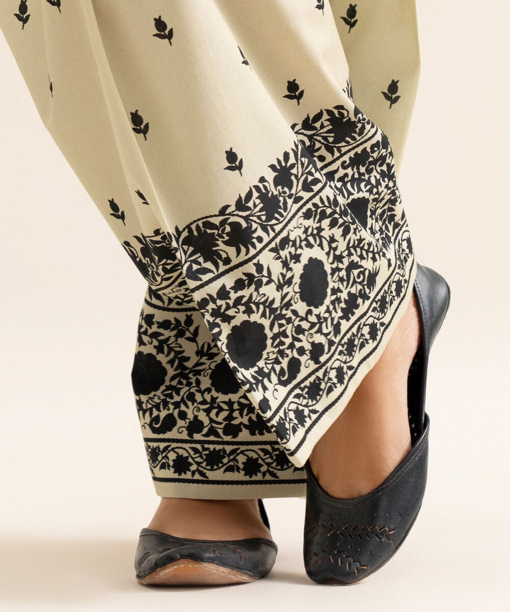 Women's Unstitched Premium Khaddar Off White Trouser