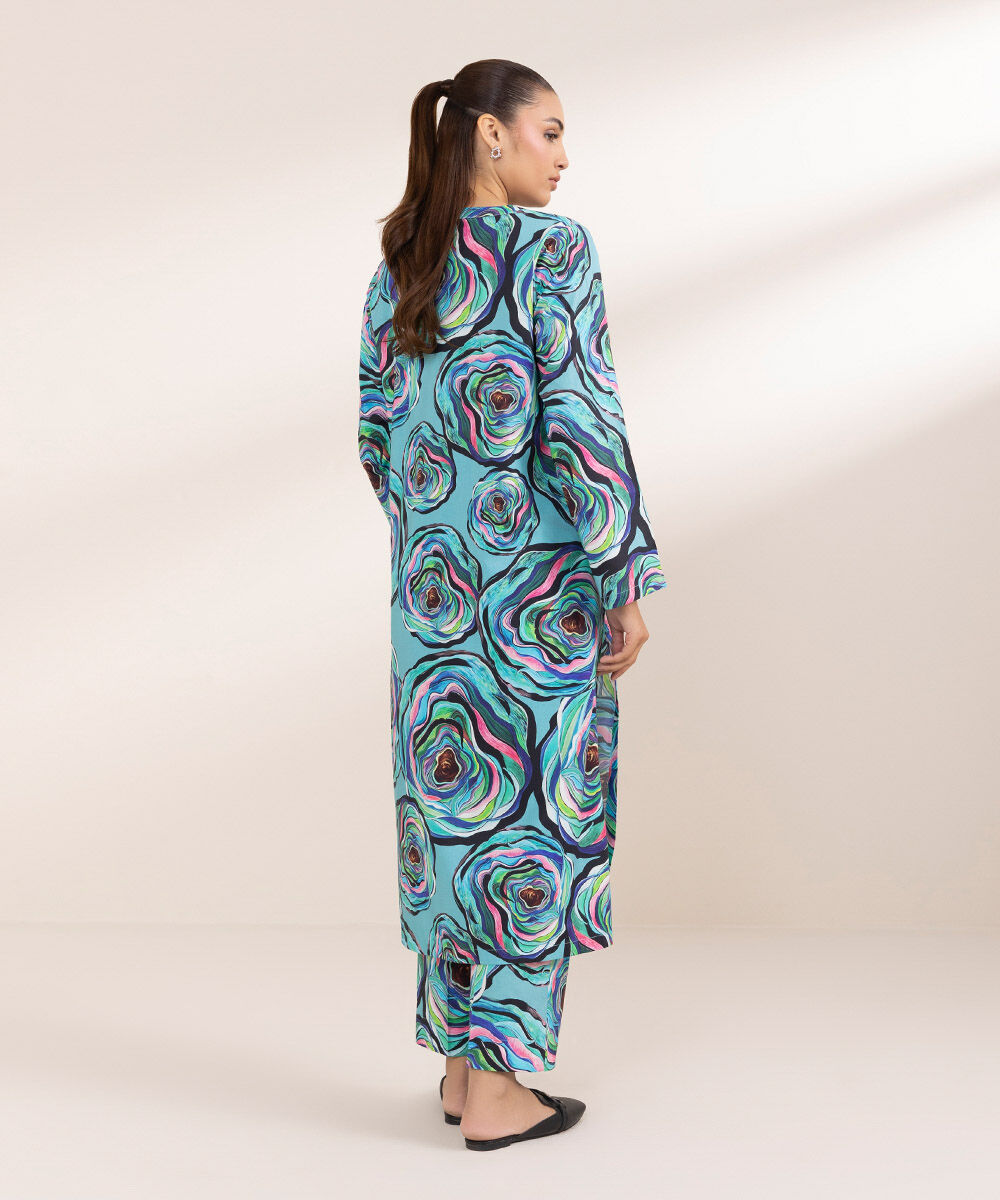 Women's Pret Cotton Viscose Printed Multi A-Line Shirt