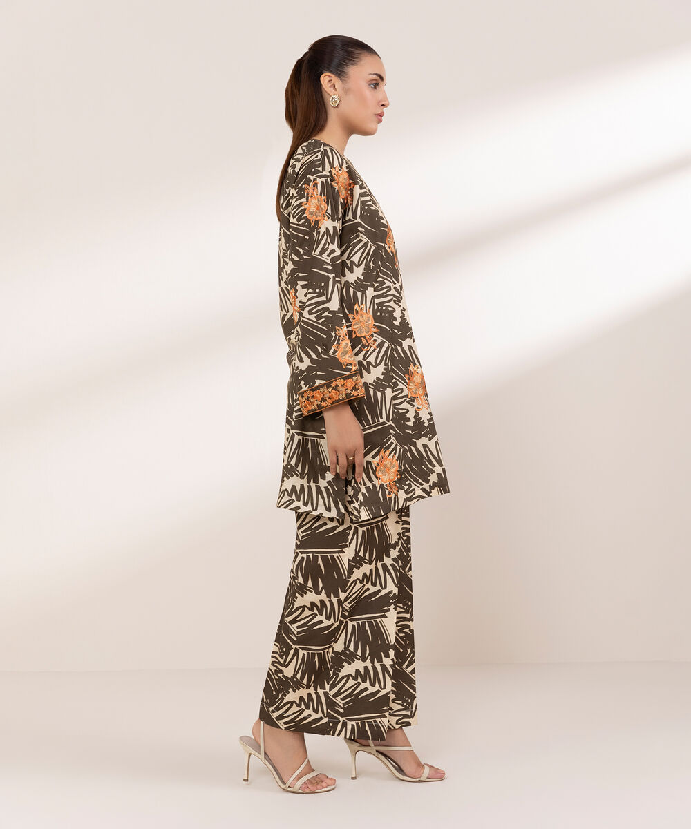 Women's RTW Lawn Multi Embroidered Boxy Shirt