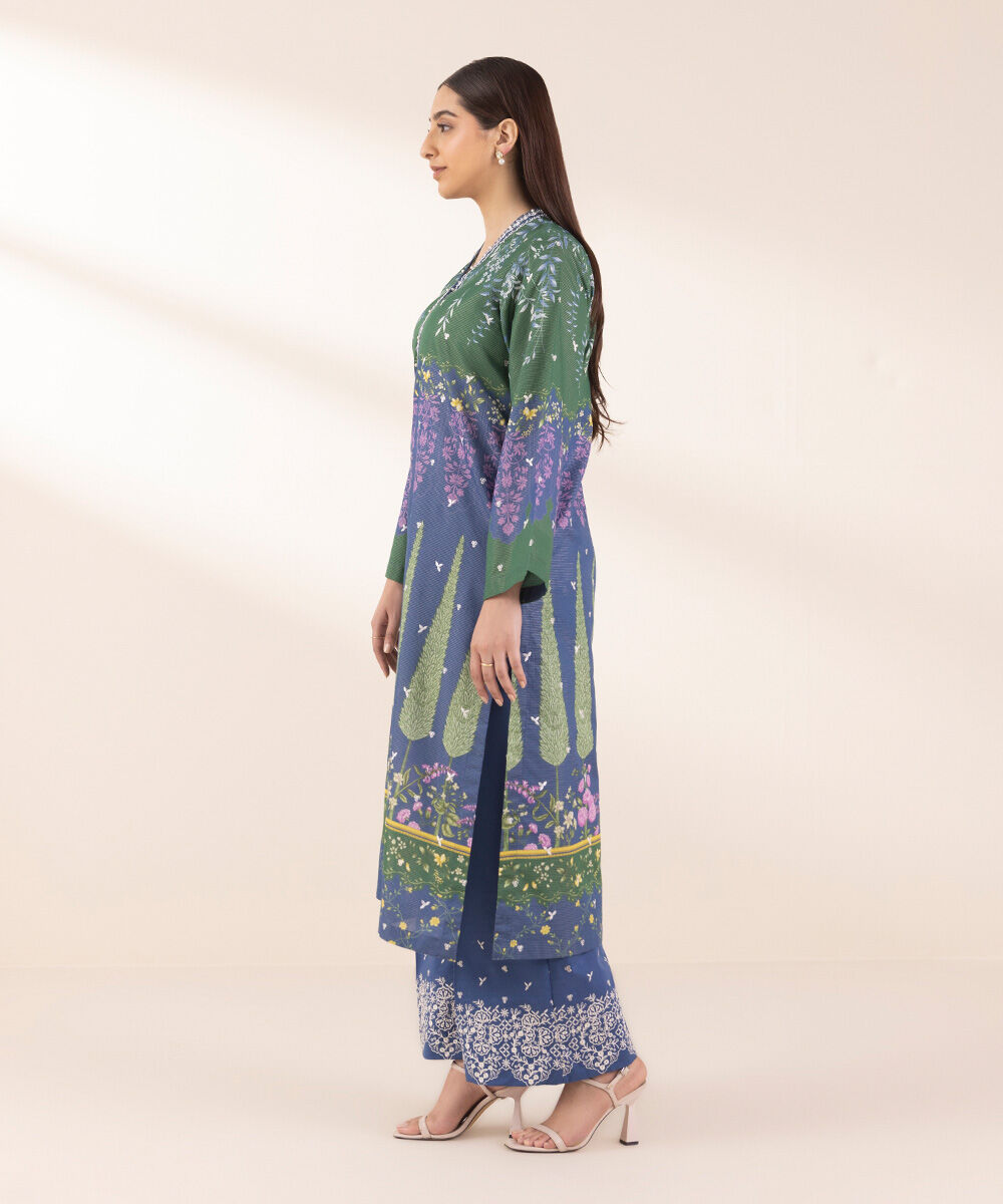 Woman - Multi Embroidered Zari Lawn Shirt