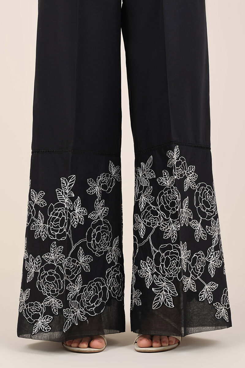 Embroidered Cambric Flared Pants