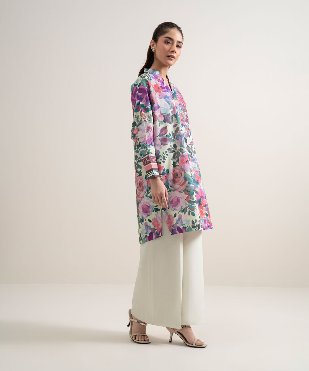 Women's Unstitched Lawn Printed Multi Shirt