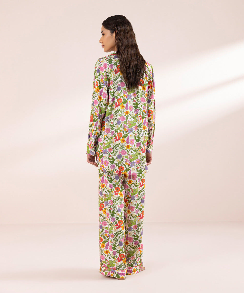 Women's Sleepwear Printed Viscose PJ Set