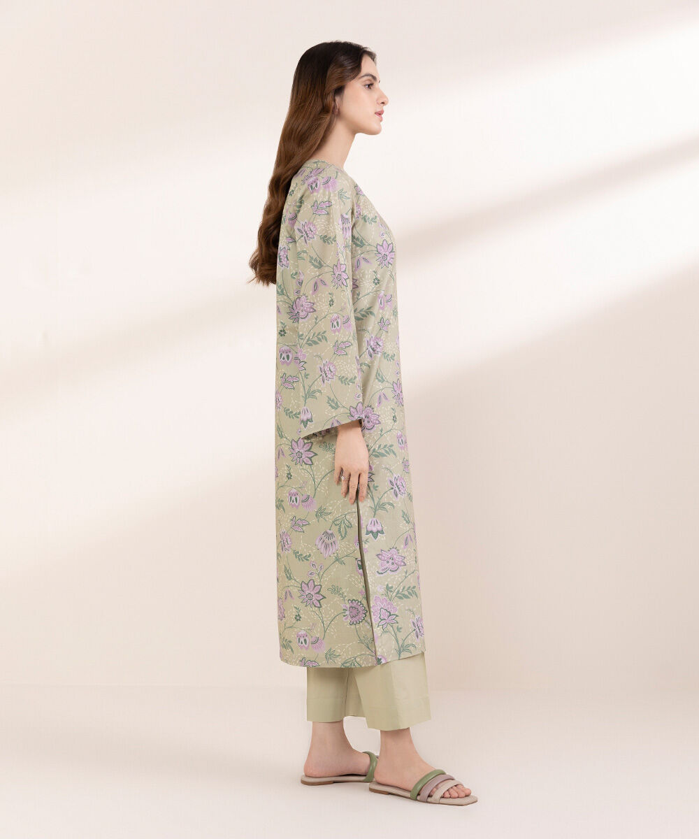 Women's RTW Lawn Multi Printed A-Line Shirt
