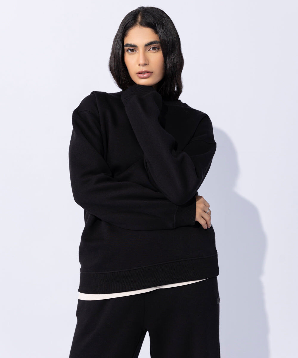 Women's Western Wear Black Sweatshirt