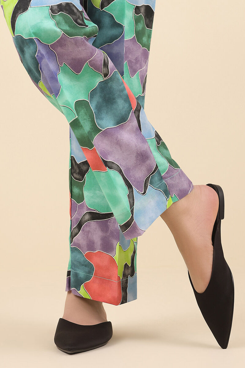 Printed Cambric Straight Pants