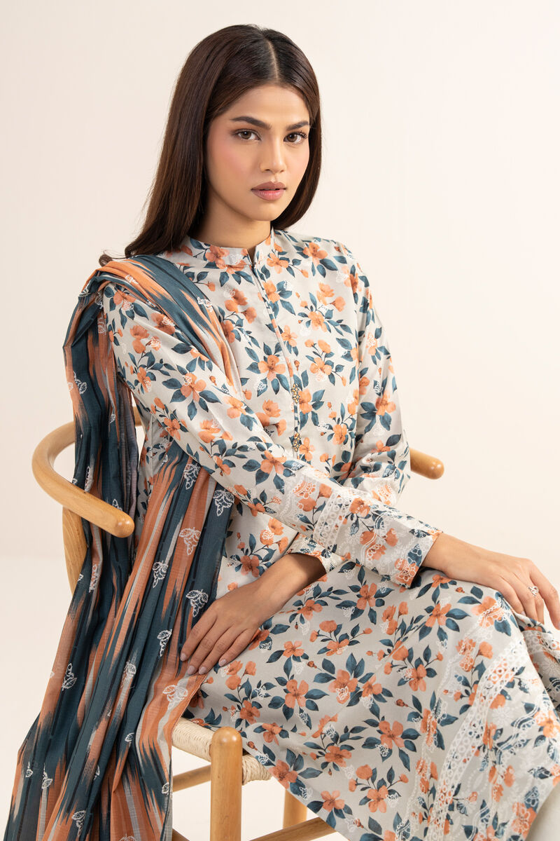 3 Piece - Printed Lawn Suit