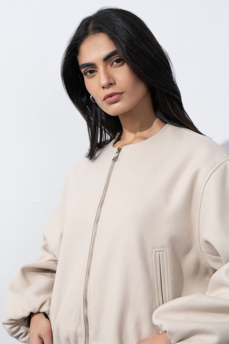 Zip-Up Puffed Jacket