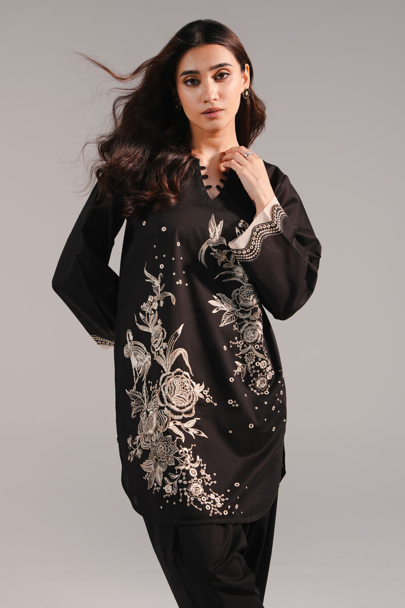 Embroidered Crosshatch Shirt