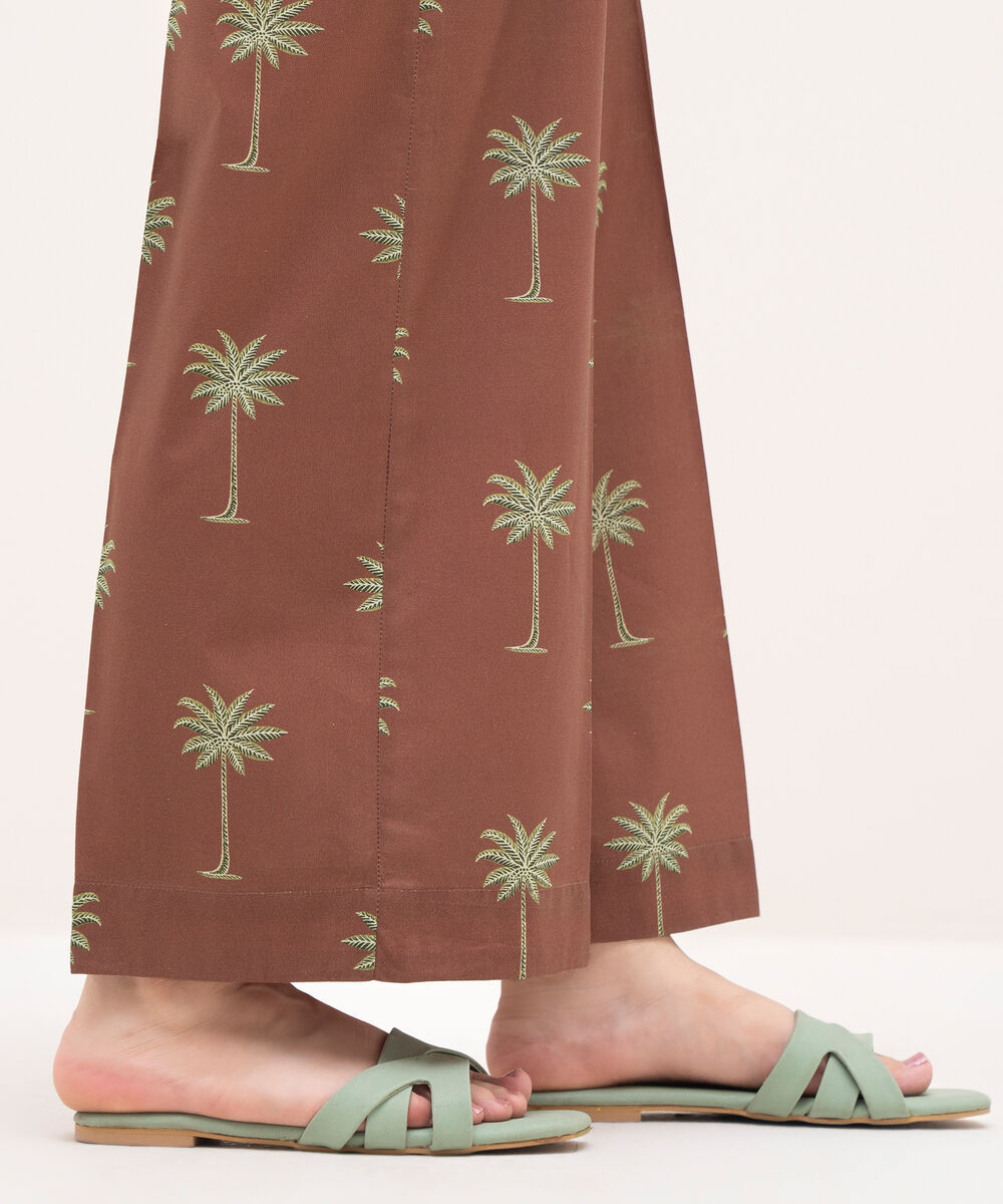 Women's RTW Cambric Brown Printed Culottes