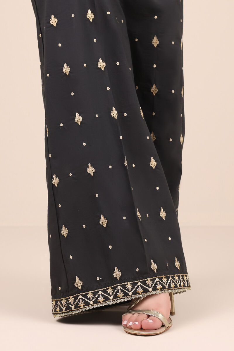 Embroidered Cambric Flared Pants