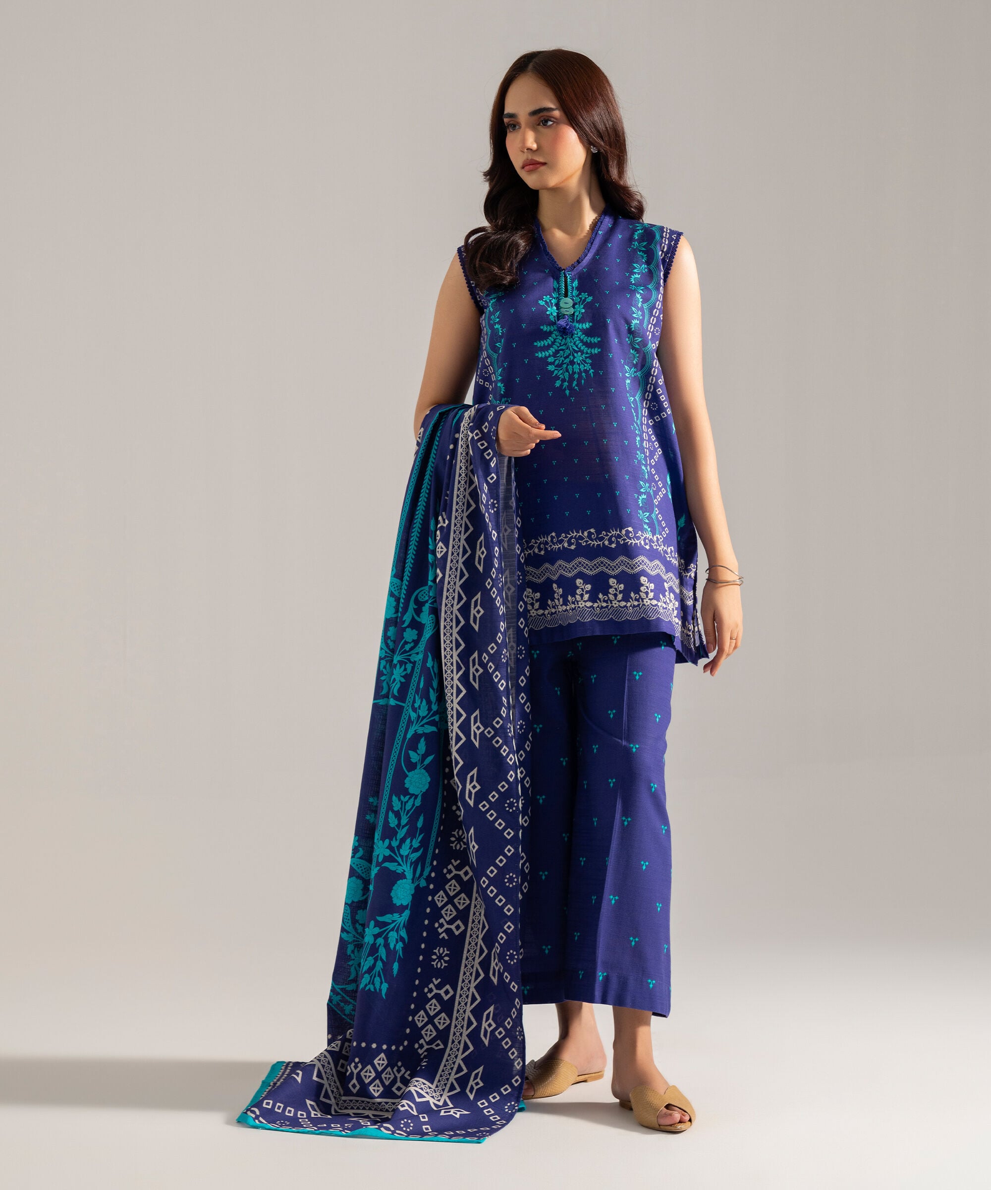 Printed Dupatta 3PCCRCSV932D