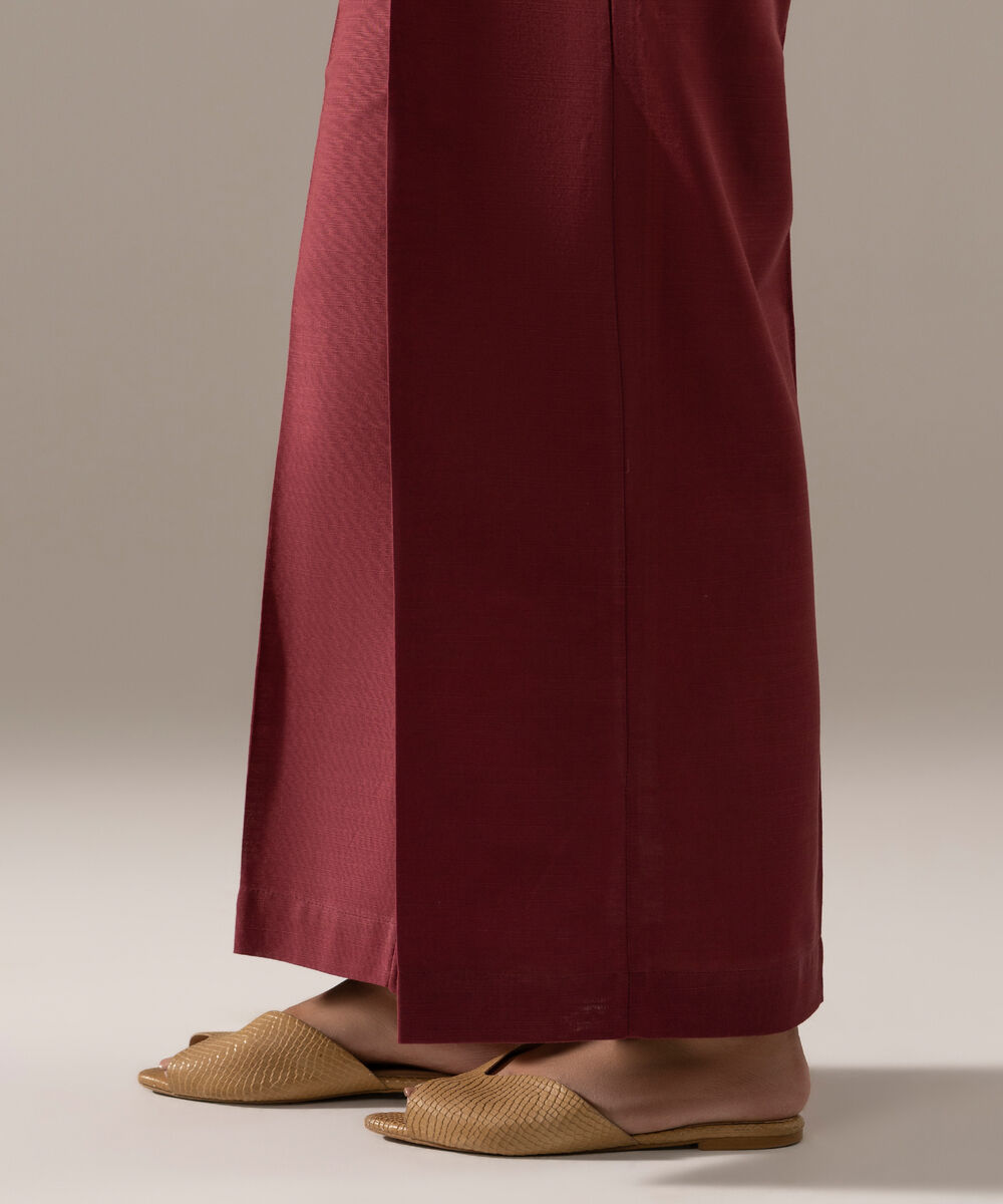 Women's RTW Khaddar Solid Pink Culottes