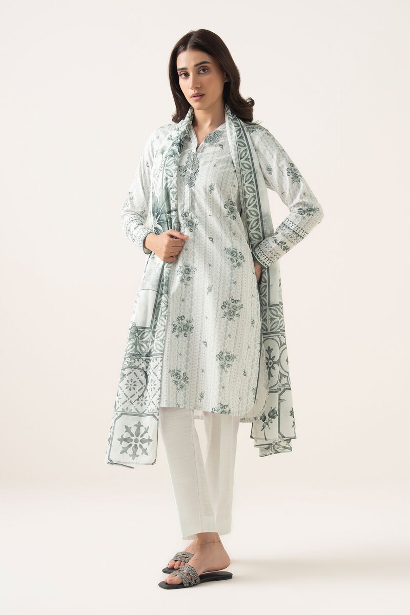 3 Piece - Printed Lawn Suit