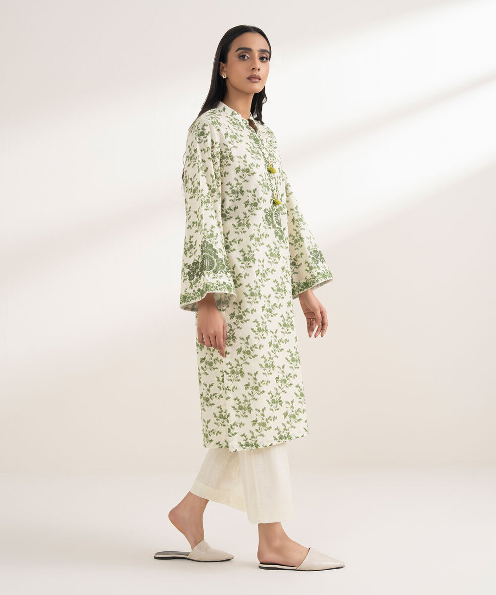 Women's RTW Cross Hatch Embroidered Mint Green 3 Piece Suit